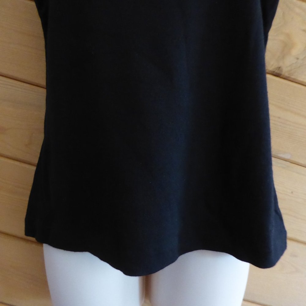 St John Caviar Solid Black Basic Santana Knit Tan… - image 3